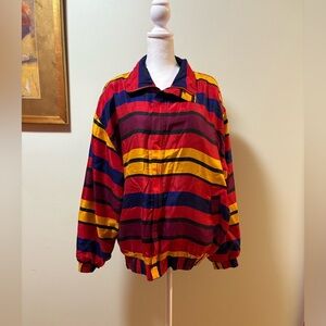 Fuda international vintage silk lightweight jacket windbreaker zipped sz L